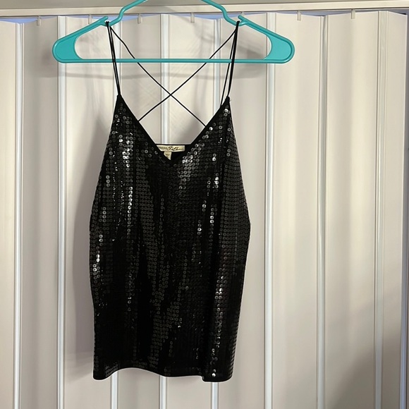 Express Sequin cross back tank - Picture 1 of 1